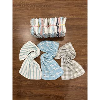 Set 10 khăn tắm, gội MJ xuất nhật quà tặng sang trọng, KT 35x90cm