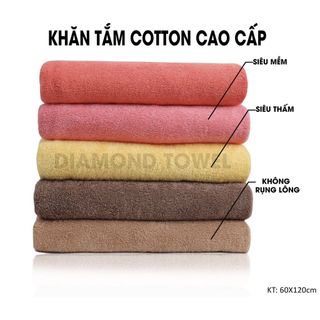 Khăn tắm SET 70x140cm với sợi bông cotton dày thấm hút tốt, không đổ lông, không ra màu