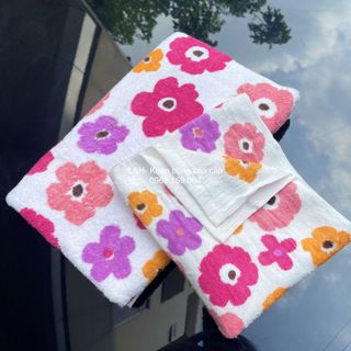 Bộ đôi khăn tắm và gội MJ Organic cùng màu