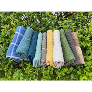Khăn mặt cotton xương cá hoa văn chìm xuất nhật, KT 30x30cm, nặng 35g