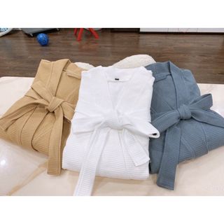 Áo Choàng Tắm Tổ Ong 100% Cotton Thấm Hút