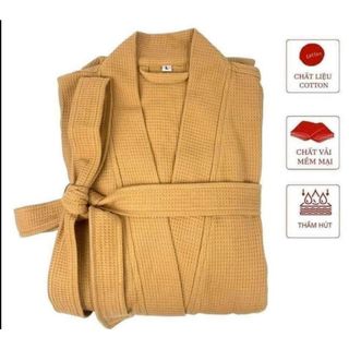 Áo Choàng Tắm Tổ Ong 100% Cotton Thấm Hút
