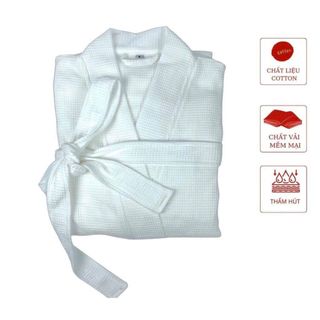 Áo Choàng Tắm Tổ Ong 100% Cotton Thấm Hút