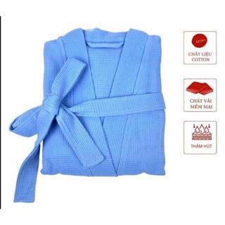 Áo Choàng Tắm Tổ Ong 100% Cotton Thấm Hút