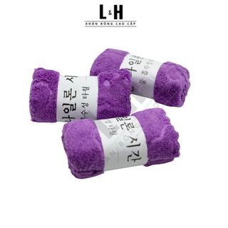 Khăn Mặt Lông Cừu Kẻ Viền To, KT 30x50cm