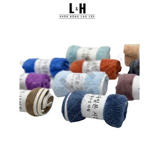 Khăn Mặt Lông Cừu Kẻ Viền To, KT 30x50cm