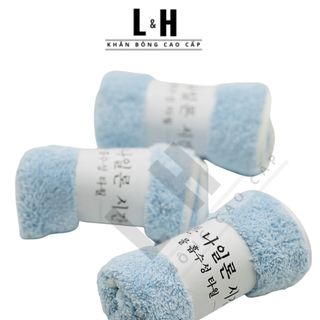 Khăn Mặt Lông Cừu Cao Cấp, Kẻ Viền Chìm, KT 30x50cm