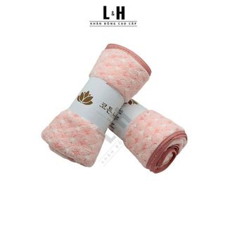 Khăn tắm lông cừu cao cấp, Hoa trám nhỏ, KT 50x100cm