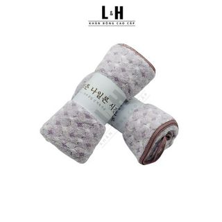 Khăn tắm lông cừu cao cấp, Hoa trám nhỏ, KT 50x100cm