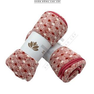 Khăn tắm lông cừu cao cấp, Hoa trám nhỏ, KT 50x100cm