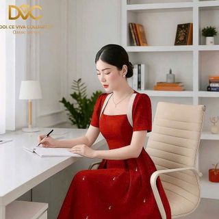 Đầm liền dự tiệc thiết kế dáng xoè giúp che khuyết điểm, dự tiệc chất liệu cotton co giãn, mềm mại, dày dặn B12