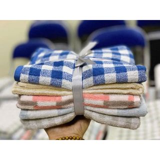 Set 5 khăn tắm, gội MJ xuất nhật quà tặng sang trọng, KT 35x90cm