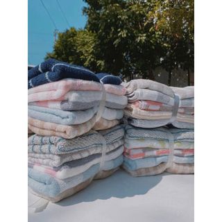 Set 5 khăn tắm, gội MJ xuất nhật quà tặng sang trọng, KT 35x90cm