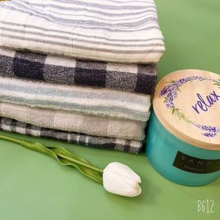 Set 5 khăn tắm, gội MJ xuất nhật quà tặng sang trọng, KT 35x90cm