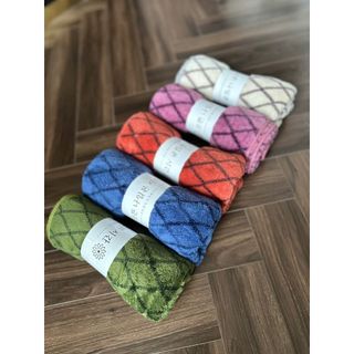 Khăn Tắm, Thăn Lau Đầu, Lông Cừu Cao Cấp, Kẻ Sọc Nổi, KT 35x75cm