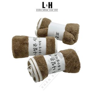 Khăn mặt lông cừu 30x50cm, kẻ ngẫu nhiên