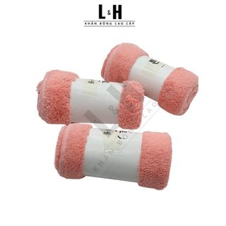 Khăn mặt lông cừu 30x50cm, kẻ ngẫu nhiên