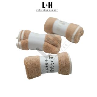 Khăn mặt lông cừu 30x50cm, kẻ ngẫu nhiên