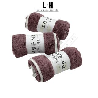 Khăn mặt lông cừu 30x50cm, kẻ ngẫu nhiên