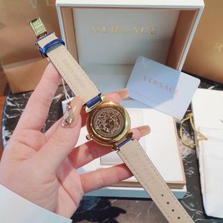 ĐỒNG HỒ NỮ CAO CẤP VERSA MEDUSA DÂY DA MẶT TRÒN VÂN TIA