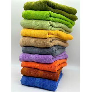 Khăn Lau Đầu Cotton, Khăn Lau Tóc Nhiều Màu, KT 34*80cm