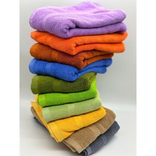 Khăn Lau Đầu Cotton, Khăn Lau Tóc Nhiều Màu, KT 34*80cm