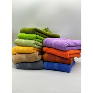 Khăn Lau Đầu Cotton, Khăn Lau Tóc Nhiều Màu, KT 34*80cm