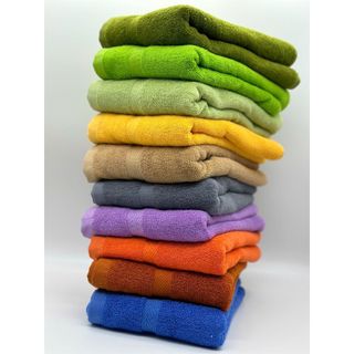 Khăn Lau Đầu Cotton, Khăn Lau Tóc Nhiều Màu, KT 34*80cm