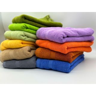 Khăn Lau Đầu Cotton, Khăn Lau Tóc Nhiều Màu, KT 34*80cm