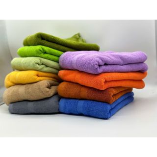 Khăn Lau Đầu Cotton, Khăn Lau Tóc Nhiều Màu, KT 34*80cm