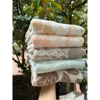 Khăn tắm Nhật MJ, dày, sang trọng, hoa nở, KT 60x120cm, 300g