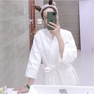 Áo Choàng Tắm, Áo Choàng Ngủ Hàng Cao Cấp 100% Cotton Tổ Ong Dùng Trong Khách Sạn, Nhà Nghỉ, Spa, Đi Biển, Đi Ngủ