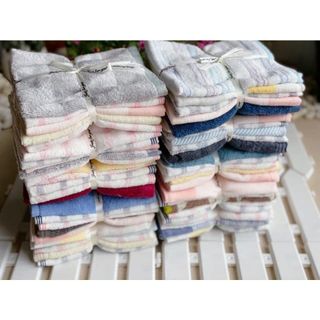 Set 10 chiếc khăn mặt vuông MJ siêu mềm, KT 34x34