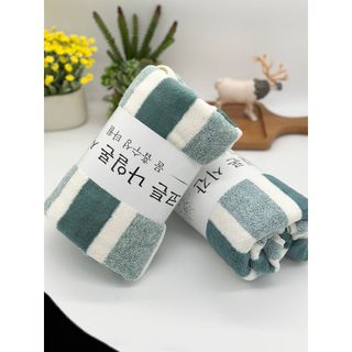 Khăn Tắm Lông Cừu Siêu Mềm, Mẫu Kẻ, Kt 70x140cm