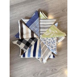 Set 10 chiếc khăn mặt vuông MJ siêu mềm, KT 34x34