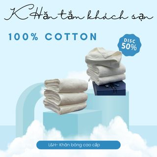 Khăn Tắm Trắng Khách Sạn, 65x130cm, Xuất Dư Sợi CD, nặng 250g