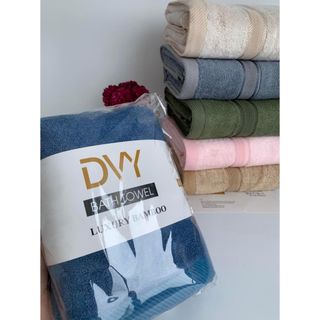 Khăn tắm sợi tre cao cấp xuất dư, mềm mại, màu sắc nhã nhặn, kt 60x120cm, nặng 320g