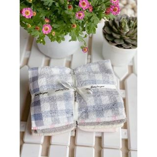 Set 10 chiếc khăn mặt vuông MJ siêu mềm, KT 34x34