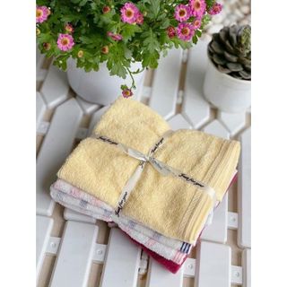 Set 10 Chiếc Khăn Mặt Vuông MJ Siêu Mềm, KT 34x34cm