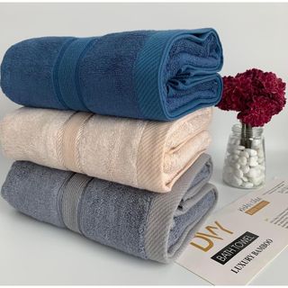 Khăn Tắm Sợi Tre Cao Cấp Xuất Dư, Mềm Mại, Màu Sắc Nhã Nhặn, KT 60x120cm, nặng 350g