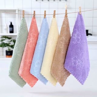 Combo 10 khăn lau bát đĩa 30x30cm siêu mềm mại, lông cừu, không bám lại bụi vải thấm hút cực kỳ nhanh