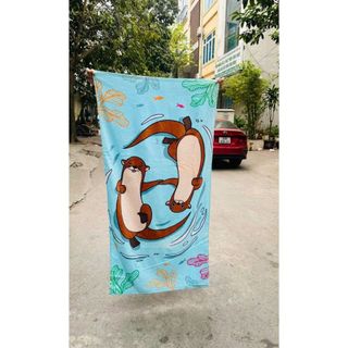 Khăn tắm bông mix vải xô Xuất Nhật cho bé