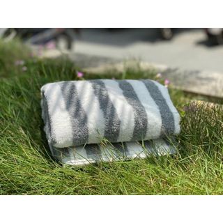 [Sang trọng, đẹp] Set 2 khăn kẻ MJ xuất nhật 250g, Organic, cotton thấm nước tốt, KT 60x120