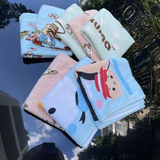 Set 3 Khăn tắm, gội, lau đầu cho em bé, in hình con vật cute, KT 35x80cm