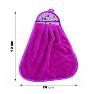 Khăn lau tay nhà bếp dễ thương có móc treo tường lông cừu thấm hút tốt