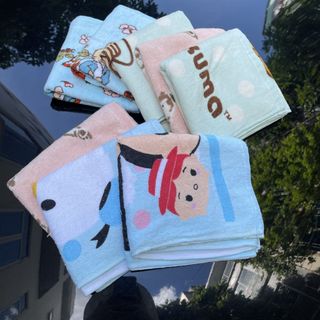 Set 3 Khăn tắm, gội, lau đầu cho em bé, in hình con vật cute, KT 35x80cm