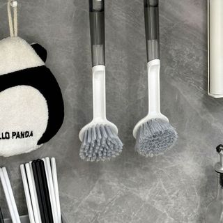 Cọ rửa bát cao cấp giá sỉ – bàn chải nồi chảo đầu cọ tròn sạch mọi góc, tay cầm trong suốt đẹp