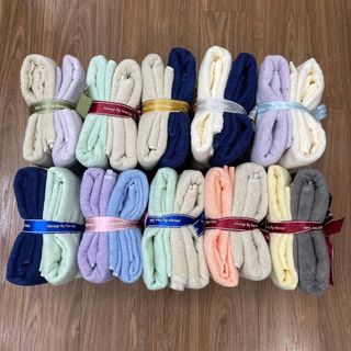 [Rẻ đẹp] Set 2 chiếc khăn tắm, KT 60x120, 210g, MJ cotton Organic xuất Nhật