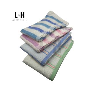 Khăn tắm MJ xuất nhật Organic, Kẻ tăm, KT 60x120cm, Nặng 230g