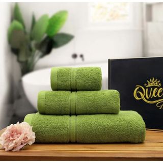 Bộ 3 Khăn Tắm [SET SANG TRỌNG] Cotton Dày Dặn, 1 Khăn Mặt, 1 Lau Đầu, 1 Tắm 60x120cm